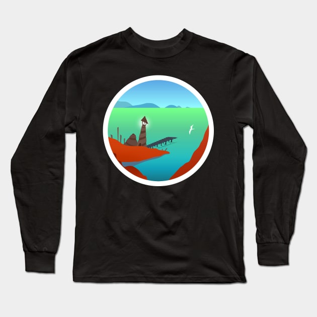 Lighthouse Long Sleeve T-Shirt by Apgar Arts